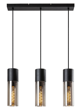 Lustre - Lustra Rabalux Ronno E27 E27 3x MAX 25W metal black stil modern, IP20 72053
