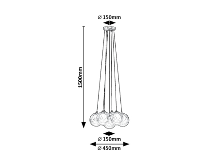 Lustra Rabalux Rosehip G9 G9 7x MAX 25W metal champagne stil vintage/ romantic, IP20 72304 [4]