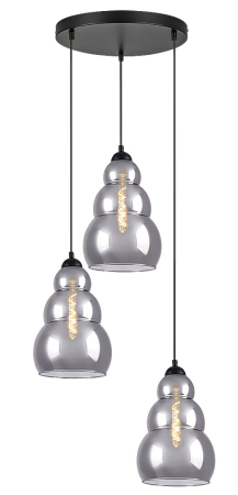 Moderne - Lustra Rabalux Salvatore E27 E27 3x MAX 40W metal black stil modern, IP20 72213