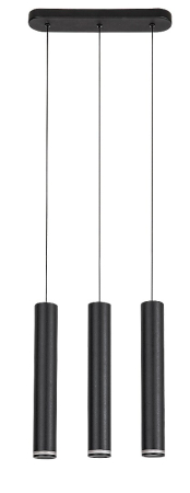 Moderne - Lustra Rabalux Senobia GU10 GU10 3X MAX 5W aluminiu black stil modern, IP20 73037