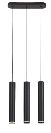 Lustra Rabalux Senobia GU10 GU10 3X MAX 5W aluminiu black stil modern, IP20 73037 [1]