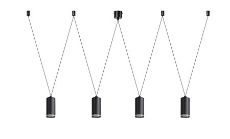 Lustra Rabalux Senobia GU10 GU10 4X MAX 5W   aluminiu black stil modern 230V, 50Hz IP20 73038 [1]