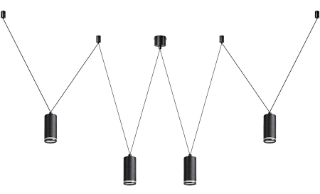 Lustra Rabalux Senobia GU10 GU10 4X MAX 5W   aluminiu black stil modern 230V, 50Hz IP20 73038 [2]