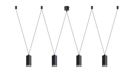 ILUMINAT - Lustra Rabalux Senobia GU10 GU10 4X MAX 5W   aluminiu black stil modern 230V, 50Hz IP20 73038