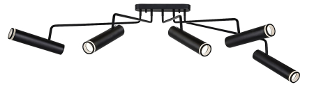Lustra Rabalux Senobia GU10 GU10 5x MAX 35W   aluminiu black stil modern 230V, 50Hz IP20 73040 [3]