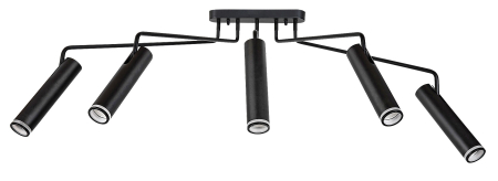 Lustra Rabalux Senobia GU10 GU10 5x MAX 35W   aluminiu black stil modern 230V, 50Hz IP20 73040 [1]