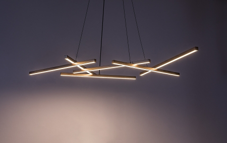 Lustra Rabalux Severine LED 40W 2400lm 3000-6500K metal plastic negru/ auriu alb IP20 [2]