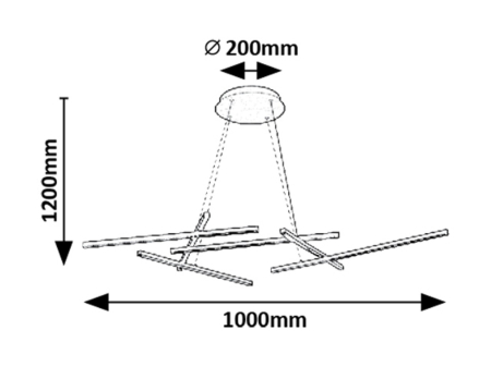 Lustra Rabalux Severine LED 40W 2400lm 3000-6500K metal plastic negru/ auriu alb IP20 [8]