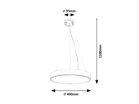 Lustra Rabalux Tesia LED 36W 2000lm 3000 metal black stil modern 230V, 50Hz IP20 71039 [6]
