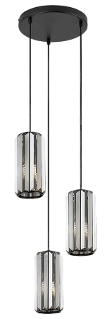 Moderne - Lustra Rabalux Veness E27 E27 3x MAX 40W metal mat black stil clasic, IP20 72255