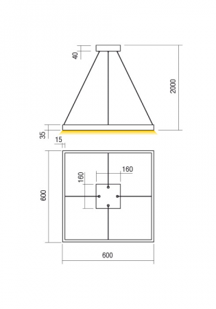 Suspensie REDO FEBE 01-2899 LED SAND WHITE 40W 2600 lm 3000K IP20 [1]
