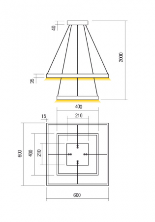 Suspensie REDO FEBE 01-2915 LED SAND BLACK 75W 4338 lm 3000K IP20 [1]