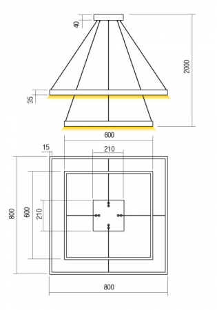 Suspensie REDO FEBE 01-2917 LED SAND WHITE 100W 6500 lm 3000K IP20 [1]