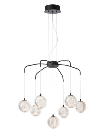 ILUMINAT - Lustra REDO Gianet 01-4040 LED 28W 2439lm 3000K Metal Black Acril Transparent IP20