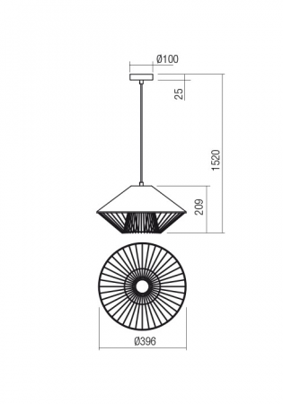 Suspensie REDO GRILL 01-3004 E27 MATT WHITE 1 x max.42W   IP20 [1]