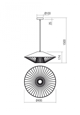 Suspensie REDO GRILL 01-3009 E27 SAND COFFEE 1 x max.42W   IP20 [1]