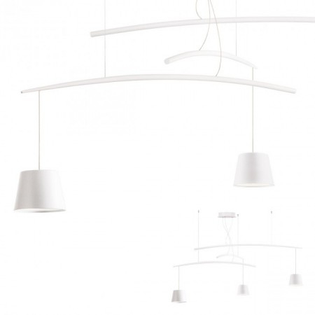 SPRING SALE - Lustra Redo Lolli, alb, LED, 3X6W, 1245 lumeni, alb cald 3000K