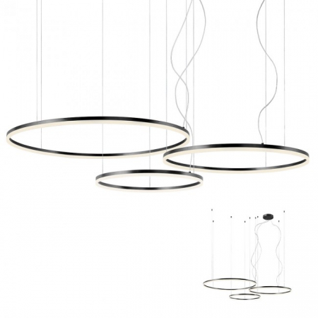 BF LUSTRE - Lustra REDO ORBIT 01-1967 LED 164W 4000K 14556lm Dimabil TRIAC Aluminiu Negru Mat IP20