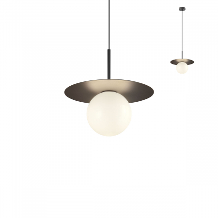BLACK FRIDAY - Suspensie REDO PLATO 01-2730 E14 SAND BLACK 1 x max. 28W   IP20