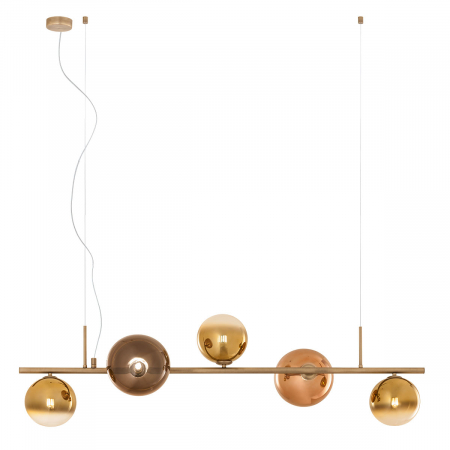BF LUSTRE - Suspensie REDO ROY 01-2779 G9 MATT ANTIQUE BRASS 5 x max 10W   IP20