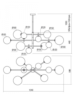 Suspensie REDO ROY 01-2781 G9 MATT ANTIQUE BRASS 10 x max 10W   IP20 [1]