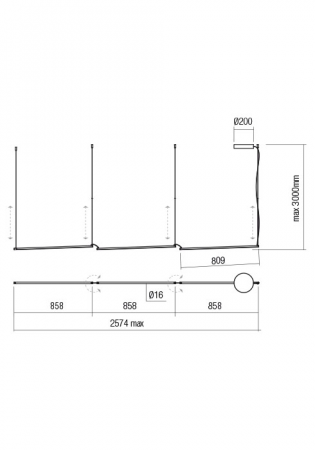 Suspensie REDO STICK 01-2799 LED SAND BLACK 36W 2641 lm 3000K IP20 [1]