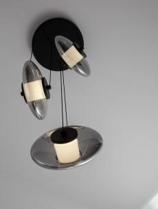 Lustra Nova Luce SKIA 9416946 Triac Dimmable Sandy Black Metal & Smoky Gray Glass LED 24W 660lm 3000K IP20 [3]