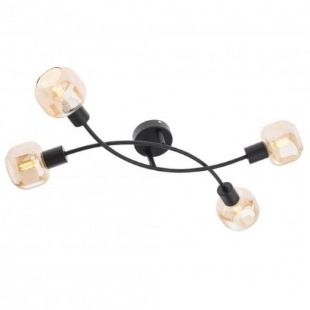 Lustre - Lustra Smarter Amber, negru mat, 4XE14, 04-486