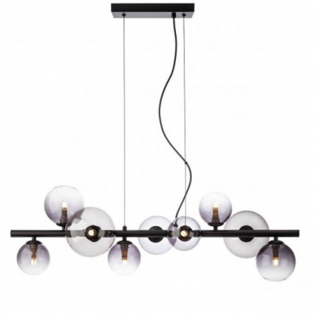 ILUMINAT INTERIOR - Lustra Smarter Astra, negru mat, fumuriu degrade, 9XG9, L.86 cm, 01-3989