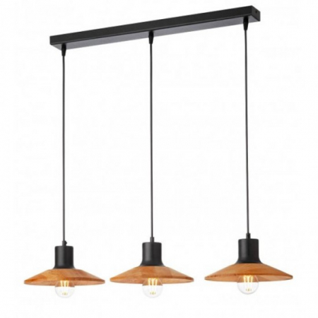 Lustre - Lustra Smarter Fresno, metal si lemn multistrat, 1XE27, L.83 cm, 01-4056
