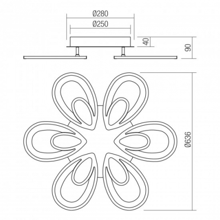 Lustra Smarter Lotus, alb, telecomanda, LED CCT, 103W, 16000 lumeni, D.64 cm, 05-964 [1]