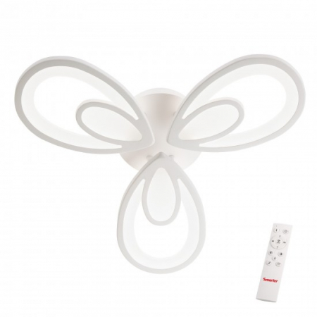 Lustre - Lustra Smarter Lotus, alb, telecomanda, LED CCT, 54W, 7700 lumeni, D.56 cm, 05-963