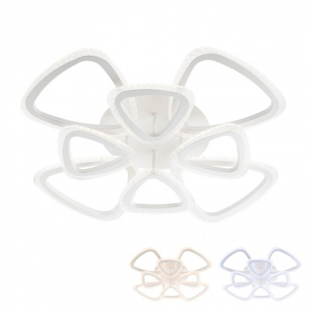 Lustre - Lustra Smarter Petalo, alb mat, telecomanda, LED, 105W, 3000K-4500K-6500K, 10101 lumeni, 01-2460