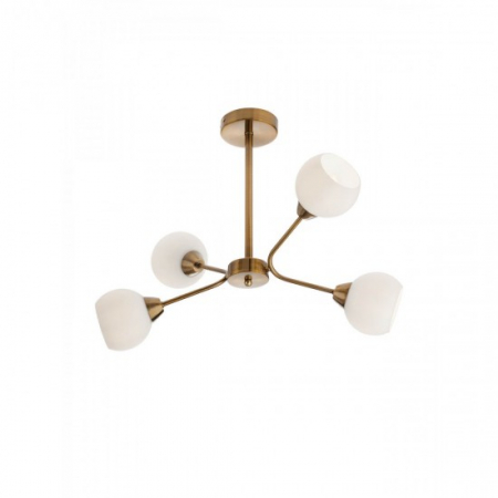 Moderne - Lustra Smarter Pluri, bronz antic, sticla, 4XE27, 02-975