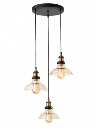 Lustre - Lustra SMARTER SAVILLE 01-1004 E27 3x42W Metal Negru/Bronz Antic IP20