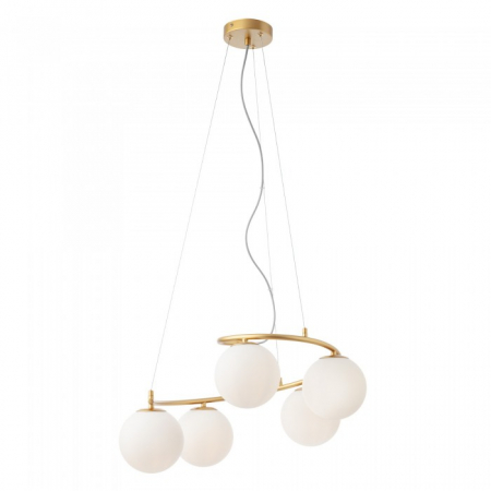 Lustre - Lustra Smarter Volley, auriu, sticla, 5XE14, D.61 cm, 01-2719