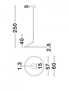 Lustra Nova Luce TILIA 9088148 Triac Dimmable Sandy Black Aluminium LED 31W 2210lm 2700K-3000K-4000K CCT IP20 [1]