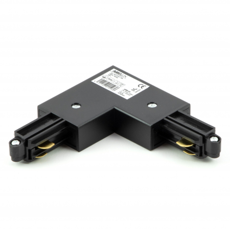 MT1007 BK Conector L dreapta sina cu un circuit negru compatibil cu sina MT1001 BK si MT1002 BK