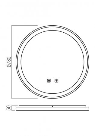 OGLINDA LED REDO VANITY AP LED 40W 3000/4000/6000K WH(4.1.2) [1]
