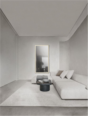 Oglinda Nova Luce ADON 9006018 Sandy Black & Inner White Aluminium & Mirror Glass LED 42W 1012lm 4000K IP44 [1]