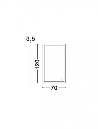 Oglinda Nova Luce DECA 9006015 Sandy Black Aluminium & Mirror Glass LED 36W 1026lm 4000K IP44 [9]