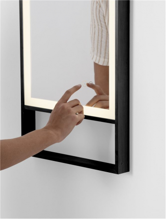 Oglinda Nova Luce DOUL 9006023 Anodized Black Aluminium & Mirror Glass LED 37W 385lm 4000K IP44 [4]