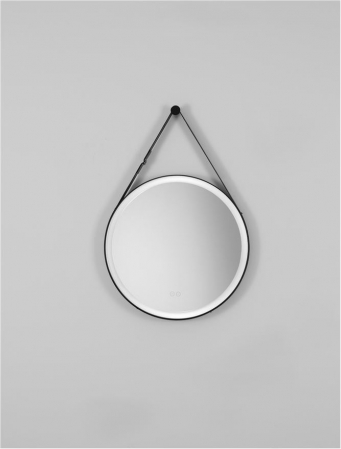 Oglinda Nova Luce REMS 9006025 Sandy Black Steel & Mirror Glass & Black Strap LED 29W 701lm 4000K IP44 [2]