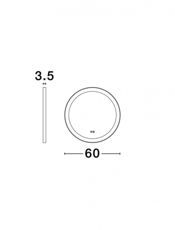 Oglinda Nova Luce URAL 9006016 Sandy Black Aluminium & Mirror Glass LED 20W 682lm 4000K IP44 [6]