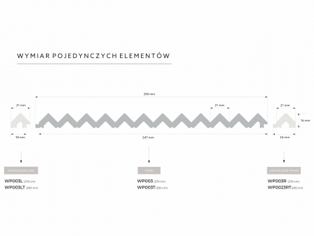 Capat stanga panou riflat Polimer Rigid Polyforce Mardom Vivid 2700x21x16mm WP003R Alb mat [1]