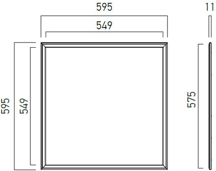 Panou Incastrat Xwide Arelux WD6060NW MWH 220-240V AC 3819 lm 4000K SMD 4014 SAN'AN IP40 [1]