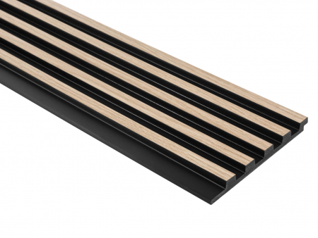 PROFILE DECORATIVE - Panou riflat 3D Polimer Rigid Polyforce Mardom Stretto 2700x120x12 L0102 Light Oak
