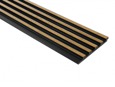 Panou riflat 3D Polimer Rigid Polyforce Mardom Stretto 2700x120x12 L0105 Natural Oak [2]