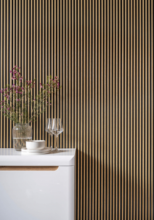 PROFILE DECORATIVE - Panou riflat 3D Polimer Rigid Polyforce Mardom Stretto 2700x120x12 L0105 Natural Oak