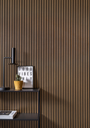 PROFILE DECORATIVE - Panou riflat 3D Polimer Rigid Polyforce Mardom Stretto 2700x120x12 L0106 Classic Oak